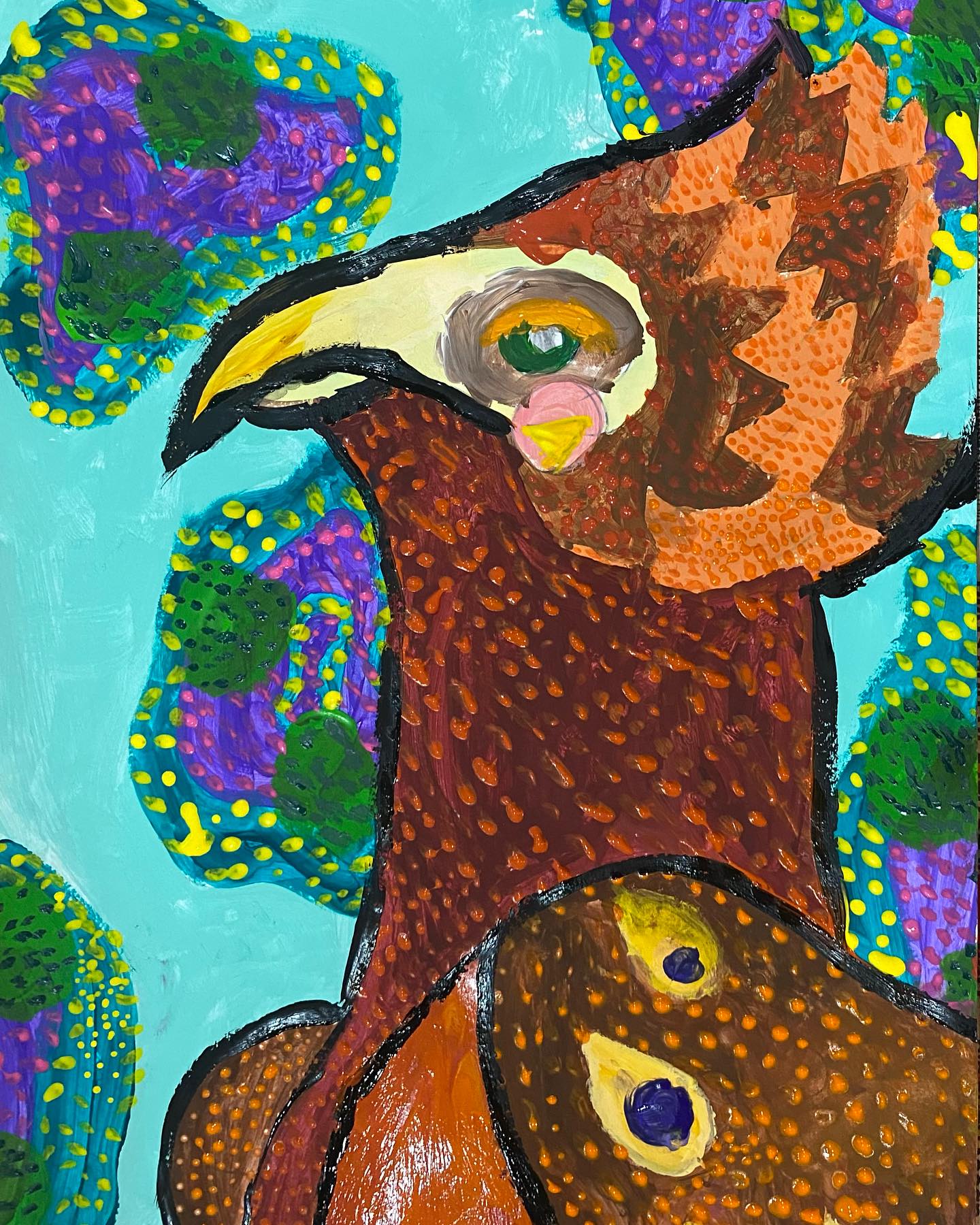 Painting Around the World-hawk