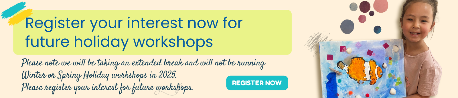 Holiday Workshop Reminder
